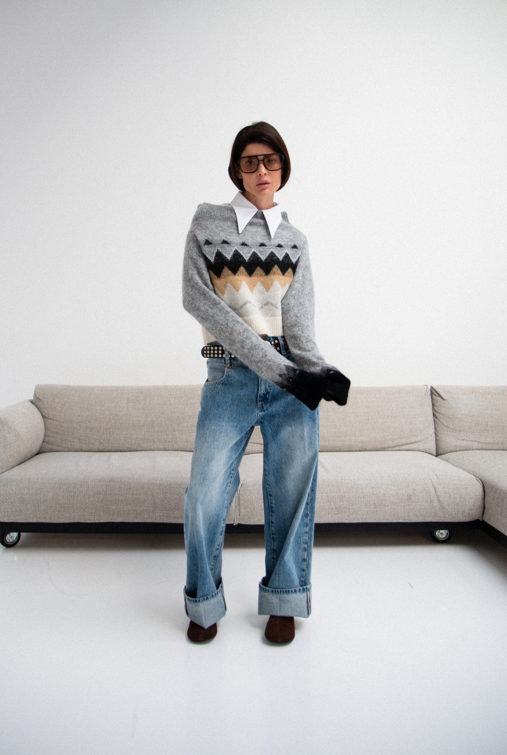 Джемпер с широким воротом KLEO