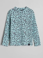 Лонгслив базовый для девочки с принтом