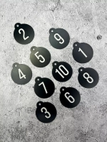 Номерки на ключи, металл