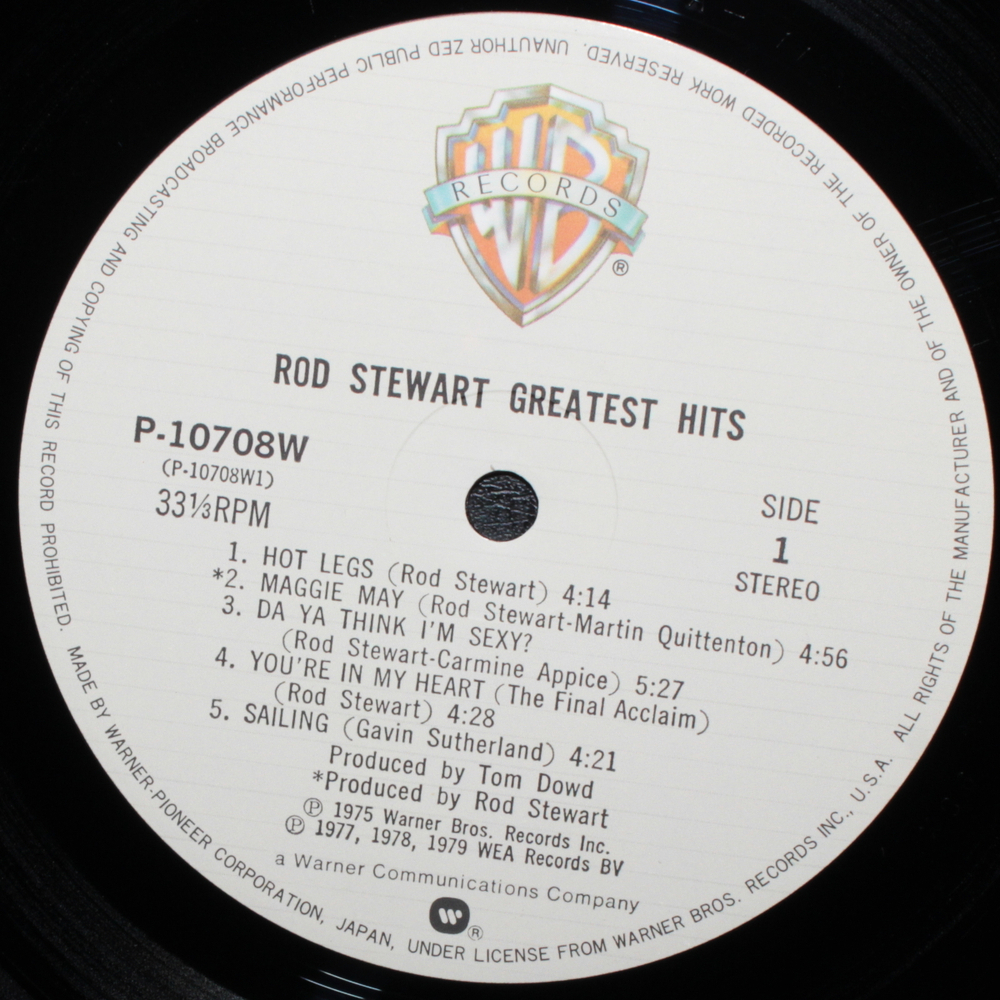 Rod Stewart / Greatest Hits, Vol. 1 (LP)