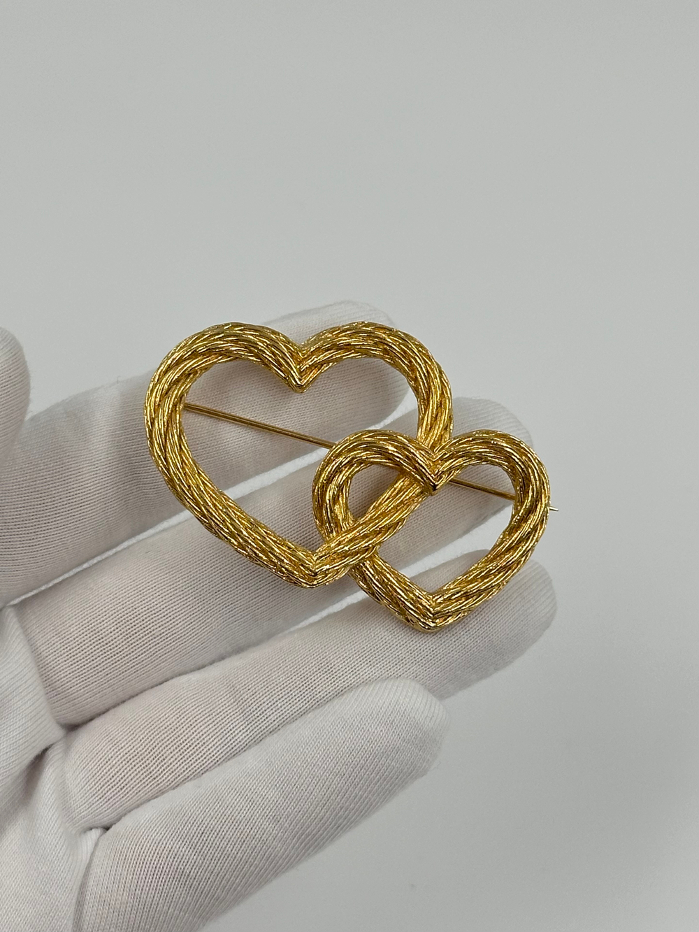 Брошь Два Сердца Christian Dior