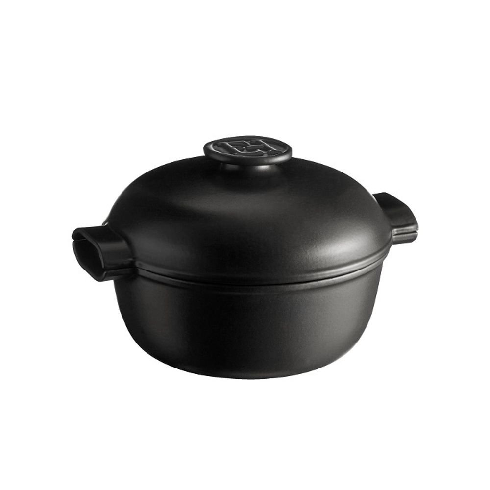 Кастрюля 4,0 л. керам. d=27,0 см. h=20 см. с крышкой (индукция) графитовая Emile Henry /1/ ВДОХНОВЕНИЕ Кастрюля 4,0 л. керам. d=27,0 см. h=20 см. с крышкой (индукция) графитовая Emile Henry /1/ ВДОХНОВЕНИЕ
