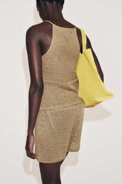 ZARA ТОП В СТИЛЕ РУСТИК, БЕЖЕВЫЙ