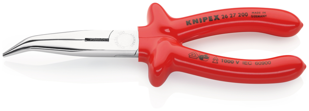 Длинногубцы хромированные KNIPEX 200 мм 2627200