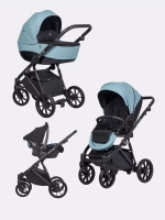 Коляска BRANO PRO (3 в 1) (Riko) 02 Сrystal blue (синий)