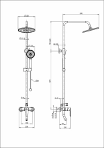 Душевая система WONZON & WOGHAND WW-B2168-A-MW белый матовый