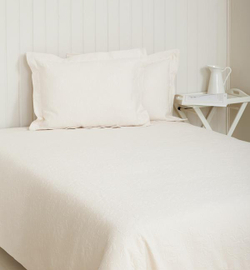 Элитное покрывало хлопковое Flowers экрю от Luxberry