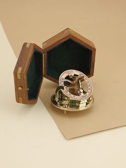 Nautical Морской компас в деревянном футляре