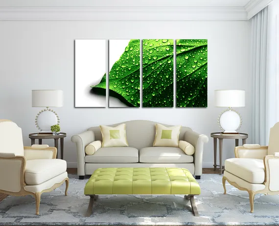 Модульная картина "Мокрый лист"