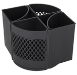 Подставка-органайзер STAFF "Octet", 4-8 отделений (трансформер), вращающаяся, черная, 238321-RM