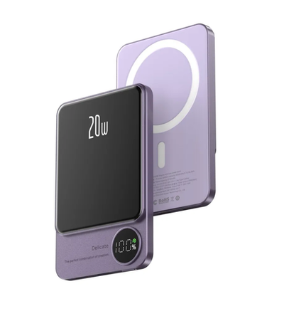 Портативный аккумулятор Magnetic Wireless Charging Purple