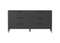 Комод Type из массива дуба, 6 ящиков, ширина 170 см (черный)