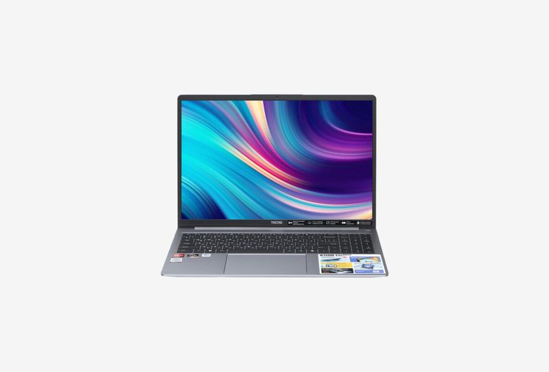 Ноутбук 16" TECNO AMD Ryzen 5 5625U 2.3 ГГц 8 ГБ DDR4 AMD Radeon Vega 7 Tecno Megabook K16S