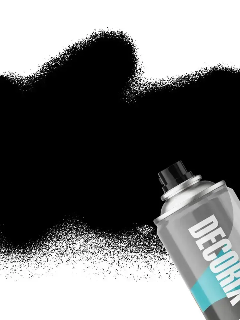 Краска для пластика черная матовая аэрозольная DECORIX - эмаль по пластику в баллончике 520 мл