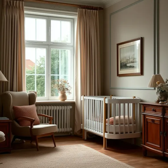 Детская кроватка с продольным маятником Гандылян Молли Белая