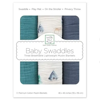 SwaddleDesigns SDM-1033WMT Набор пеленок муслин 3 шт.