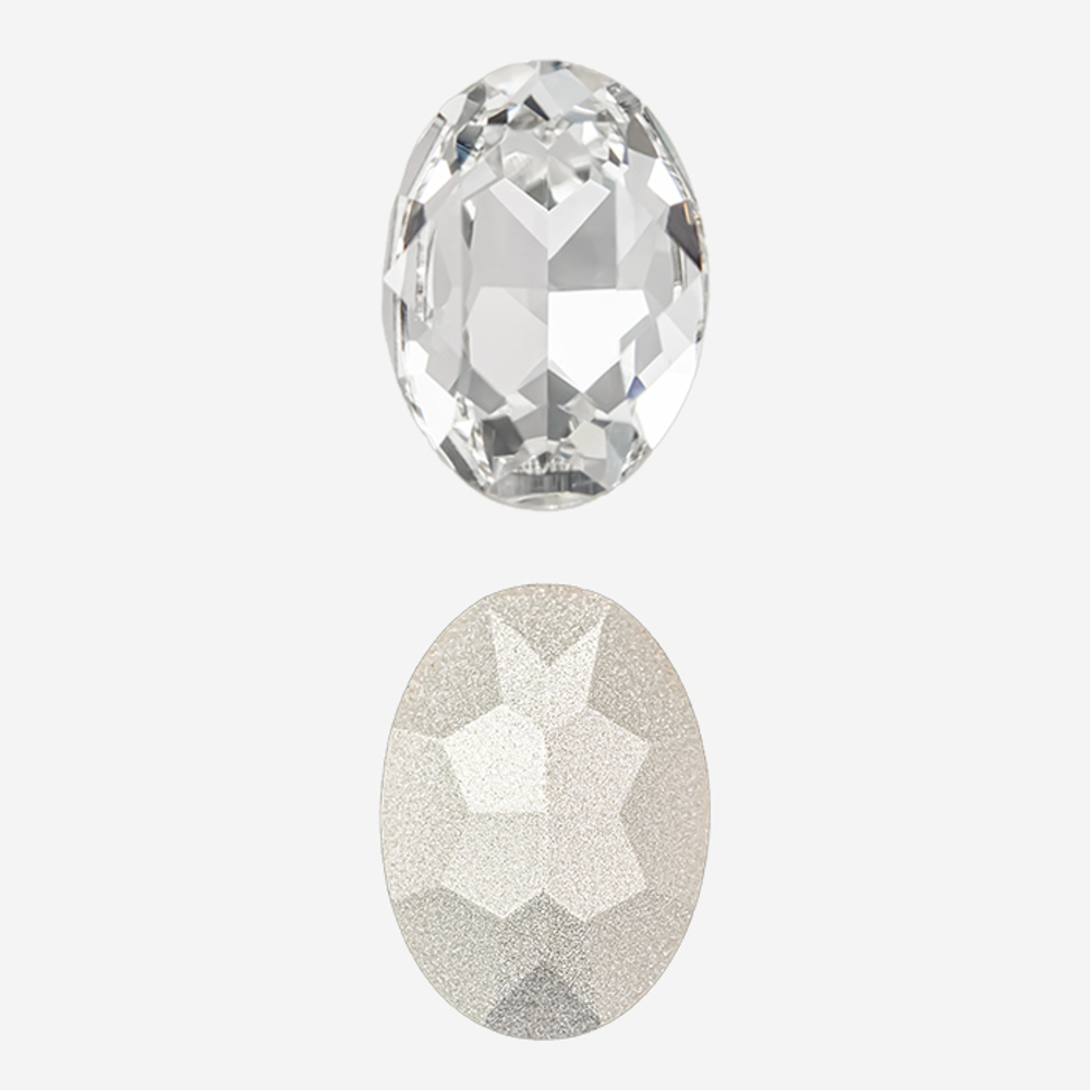 Кристалл Овал (Oval Fancy Stone), оттенок "Crystal", 18*13мм