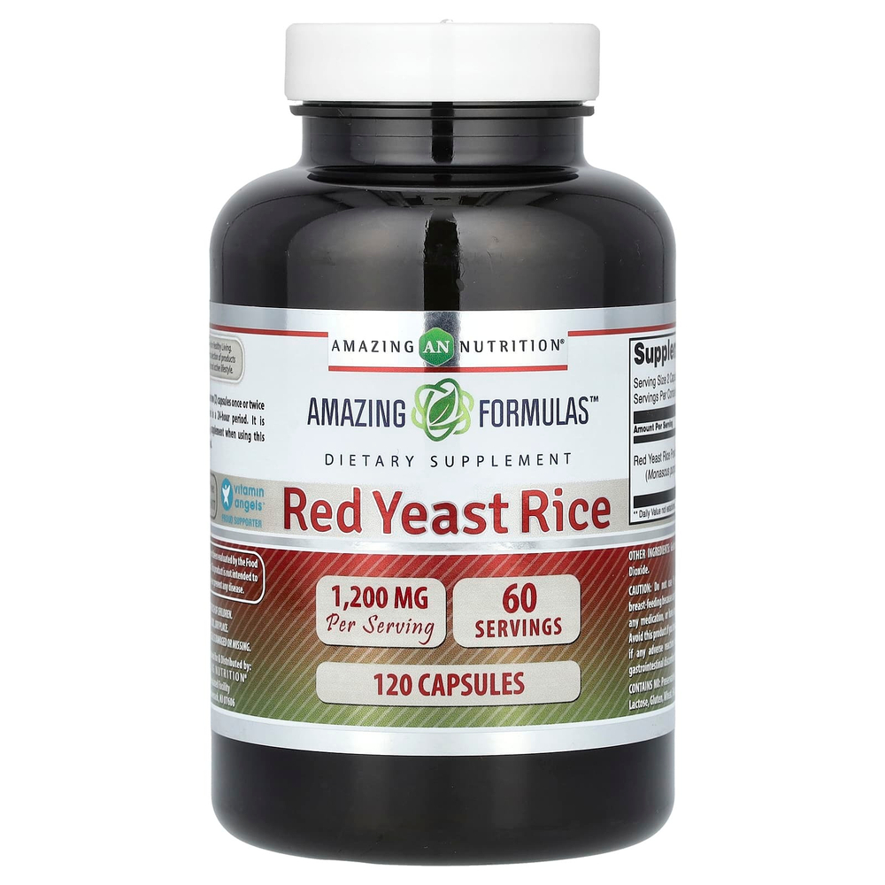 Amazing Nutrition, Красный дрожжевой рис, 120 капсул (600 мг на капсулу)