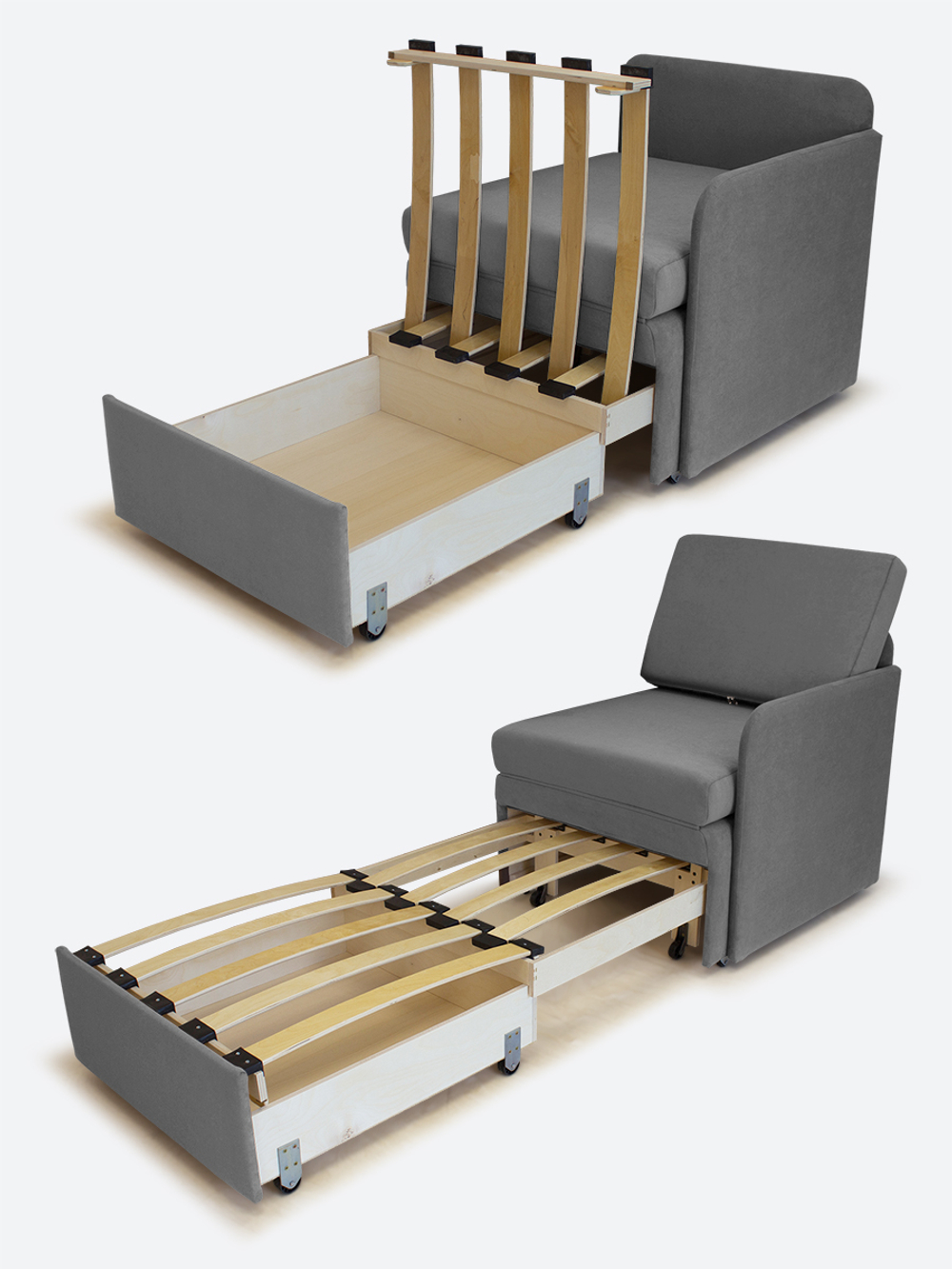 Кресло-кровать "Миник" с левым подлокотником, под левую руку