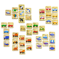 Лото "Транспорт", развивающая игрушка для детей, обучающая игра из дерева