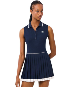 Теннисное платье Lacoste Ultra Dry Tennis Heritage - blue navy/white
