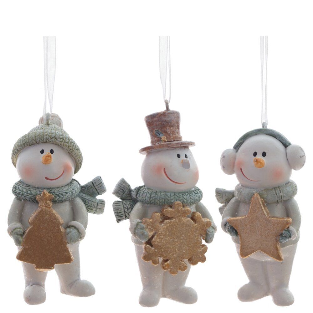 GAEM Изделие декоративное подвесное "Снеговики", L4 W3 H8,5 см, 3в.