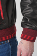 KHIMEONE Мужская кожаная демисезонная куртка (натуральная кожа, овчина)