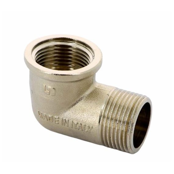 Угол Uni-Fitt НВ 1x1 никелированный купить в Москве и Московской области по низкой цене с доставкой по России — (3) Угол Uni-Fitt НВ 1x1 никелированный — (3)