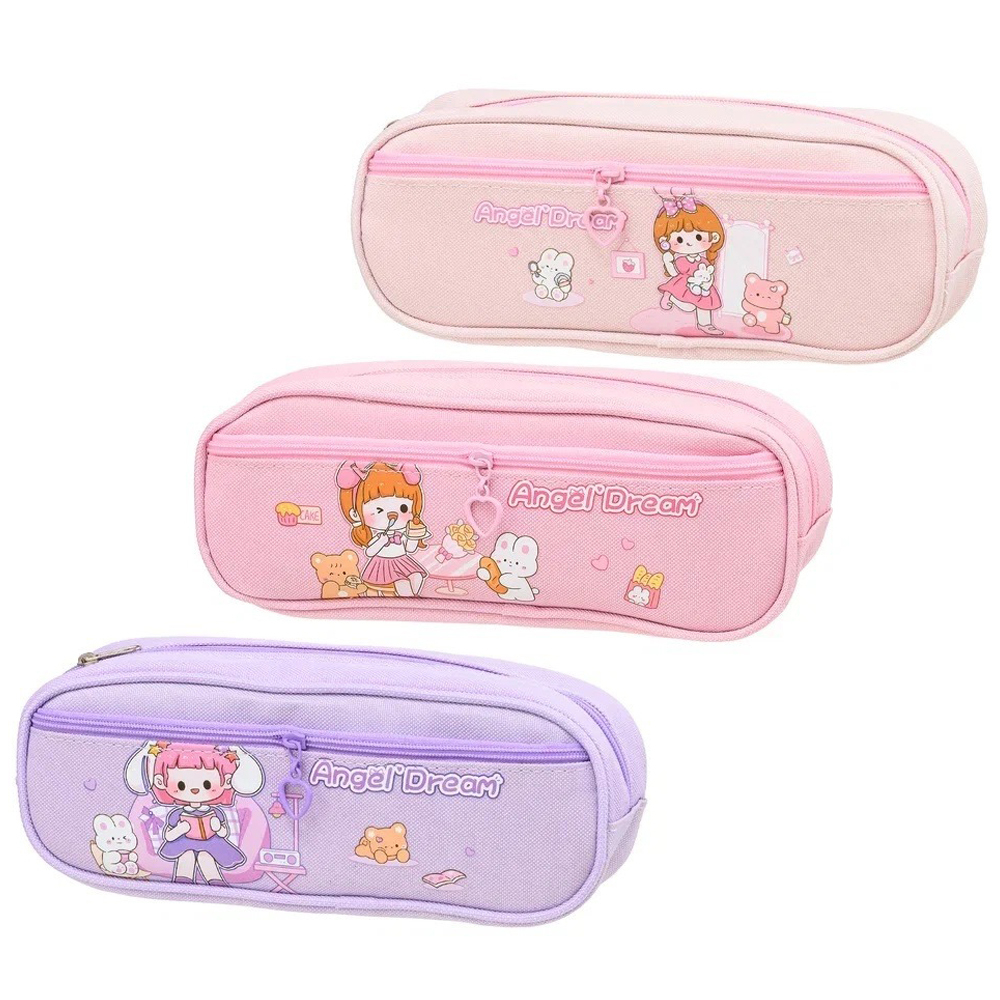 Пенал-косметичка Basir без наполнения, 21,5*8*5,5 см, на молнии, ассорти