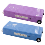 Пенал 2 отделения Alingar, чемодан, пластик, дополнительный отсек, 80 х 195 мм, "You can do it", ассорти (фиолет с кошечкой, синий со слоником)