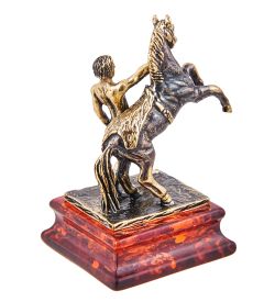 Народные промыслы AM-3641 Фигурка «Аничков мост» (латунь, янтарь)