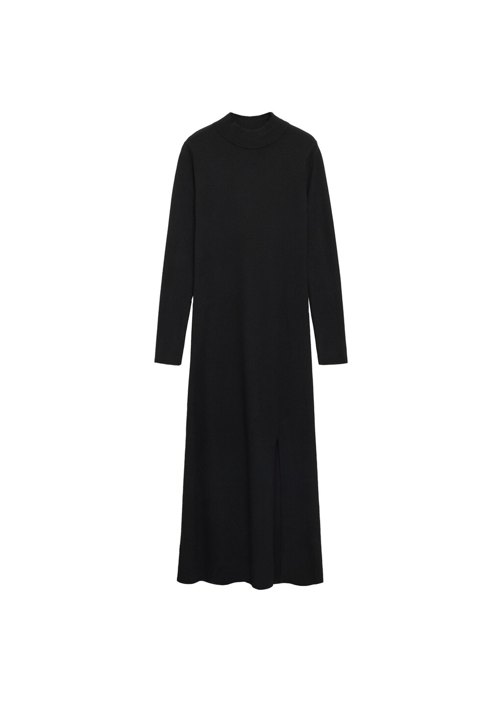 Трикотажное платье с разрезом