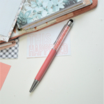 Ручка шариковая, со стразами и стилусом, цвет в ассортименте