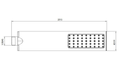 Bossini Flat One душевая лейка 221x45x9 мм, цвет черный матовый