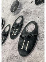 Номерки для гардероба акрил 4х7 см