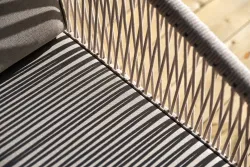 "Канны" лаунж-зона 4-местная из роупа со столиком "Канны" цвета "дуб", основание дуб, роуп бежевый