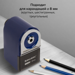 Точилка механическая BRAUBERG "ORIGINAL" для чернографитных и цветных карандашей крепление к столу корпус синий (2 штуки в упаковке)