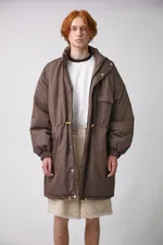 Парка Choompu оверсайз коричневая