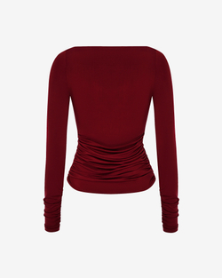 Топ из трикотажа со сборкой