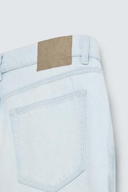 ZARA ДЖИНСЫ STRAIGHT FIT, НЕБЕСНО-ГОЛУБОЙ