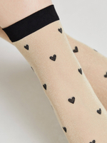 CONTE FANTASY Сияющие носки с объемными рисунками «Hearts»