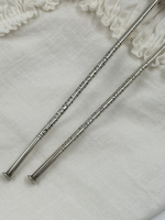 Серебряная ложка-трубочка для коктейля