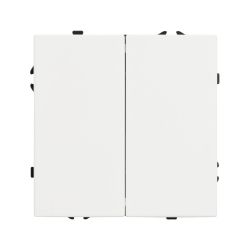 Механизм выключателя двухклавишный непроходной SWT-NOBE-MK02-SFPL-WH (230V, 10A) (Arlight, Белый кварц) 054238