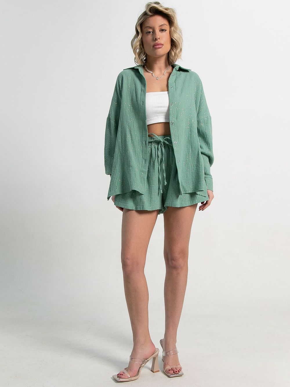 Костюм хлопковый Илария (оливковый) К15343-1М LT Collection