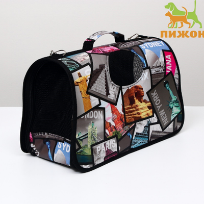 Сумка - переноска для животных "Путешественник", размер S, 37,5 х 17 х 22 см