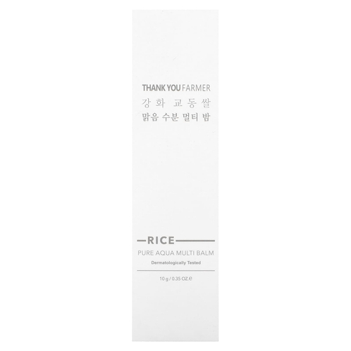 Thank You Farmer, Rice, мультибальзам с чистой водой, 10 г (0,35 унции)