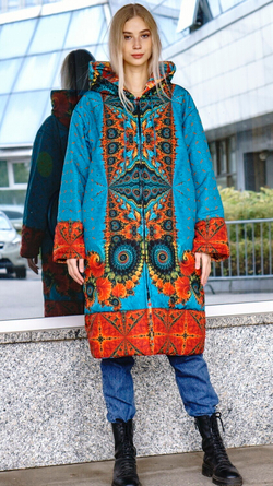 Двустороннее пальто-парка