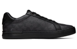 COACH leather low-cut lace-up fashion sneakers men's black