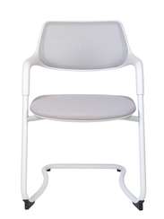 Кресло офисное Даймонд CF Diamond CF белый пластик серая сетка серая ткань