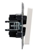 BRITE Выключатель 1-клавишный проходной с индикацией 10А ВС10-1-7-БрЖ жемчуг IEK